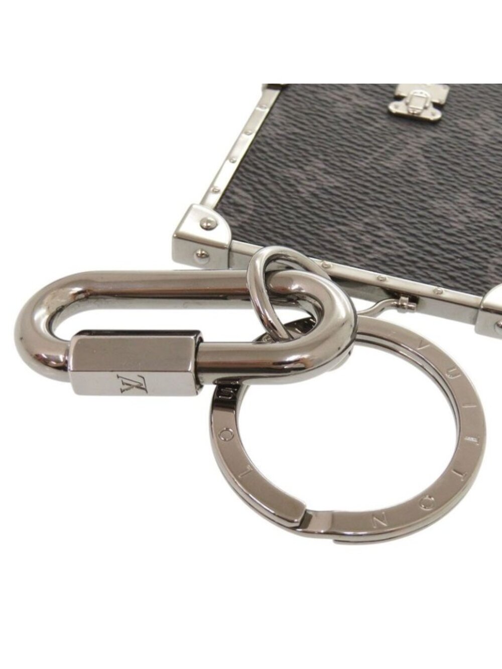 Louis Vuitton Porte Cles Mini Trunk Monogram Eclipse Metal Black - Picture 4 of 9